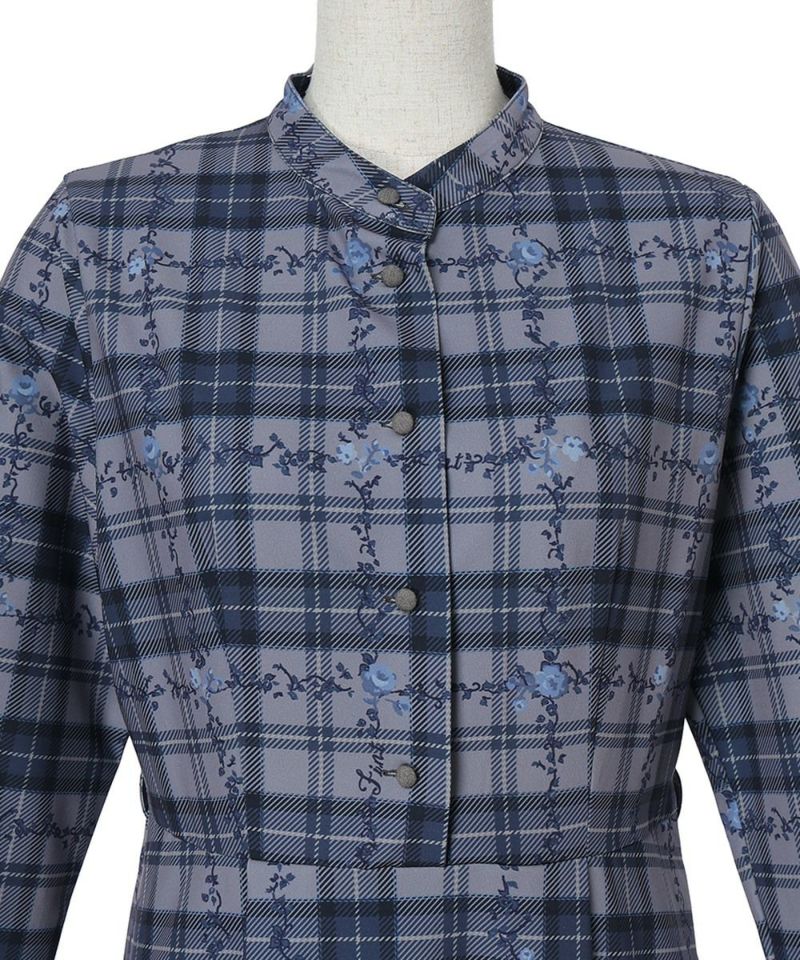 フロントアップ / リボンタイとケープを外した場合 (gray×navy)