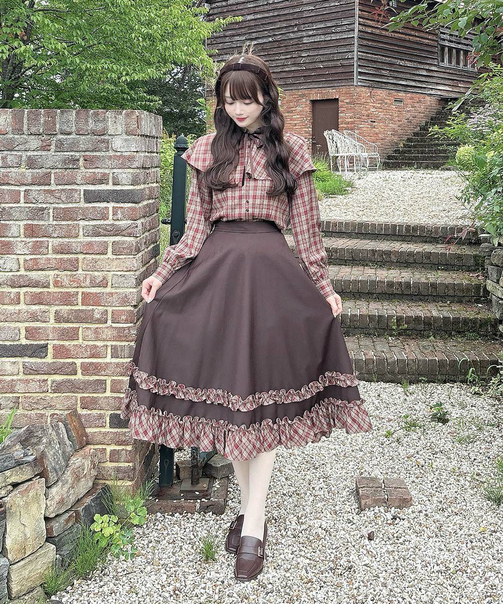 brown×red / 163cm