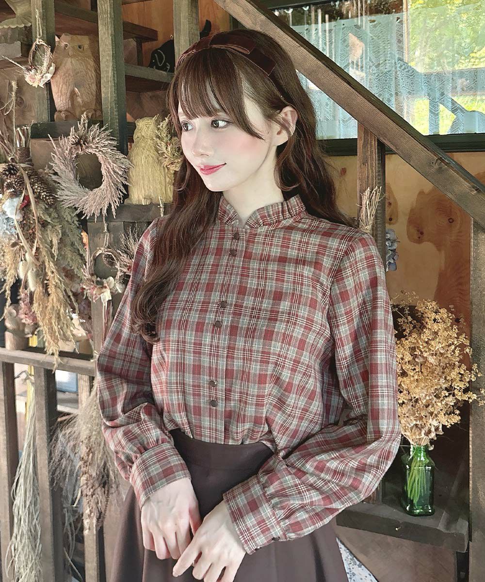 brown×red / 163cm / ケープを外した状態