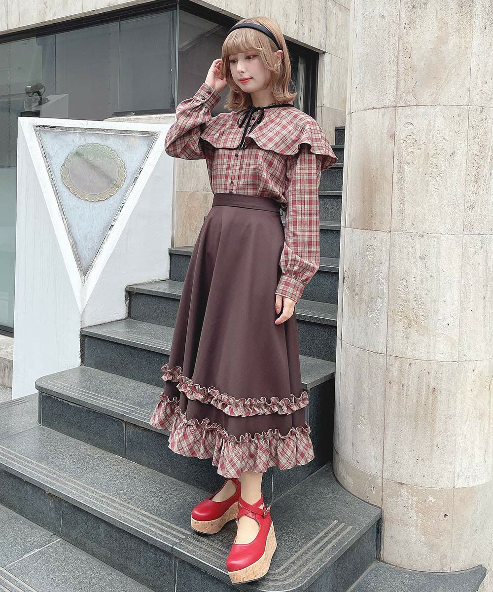 brown×red / 152cm