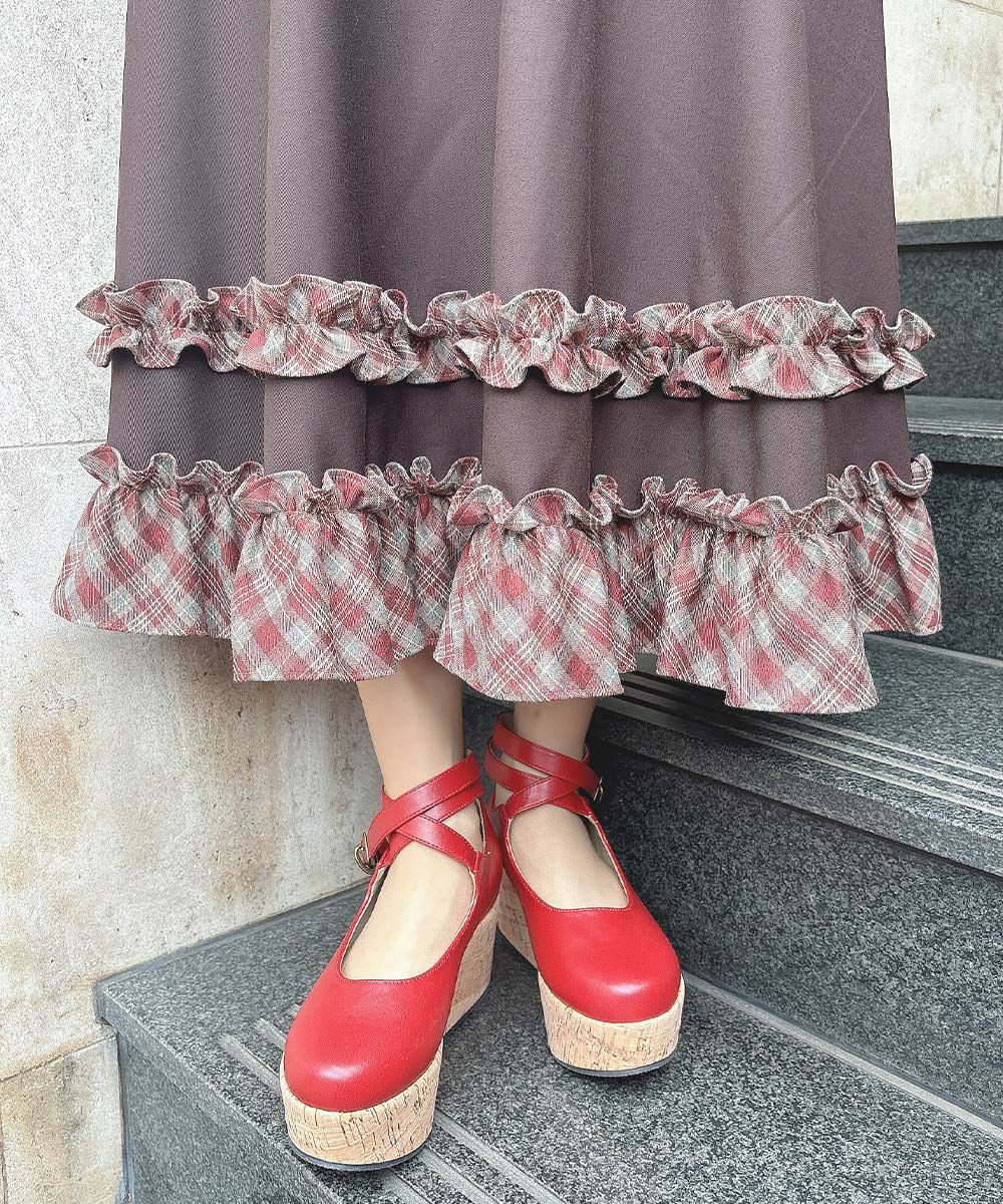 brown×red / 152cm