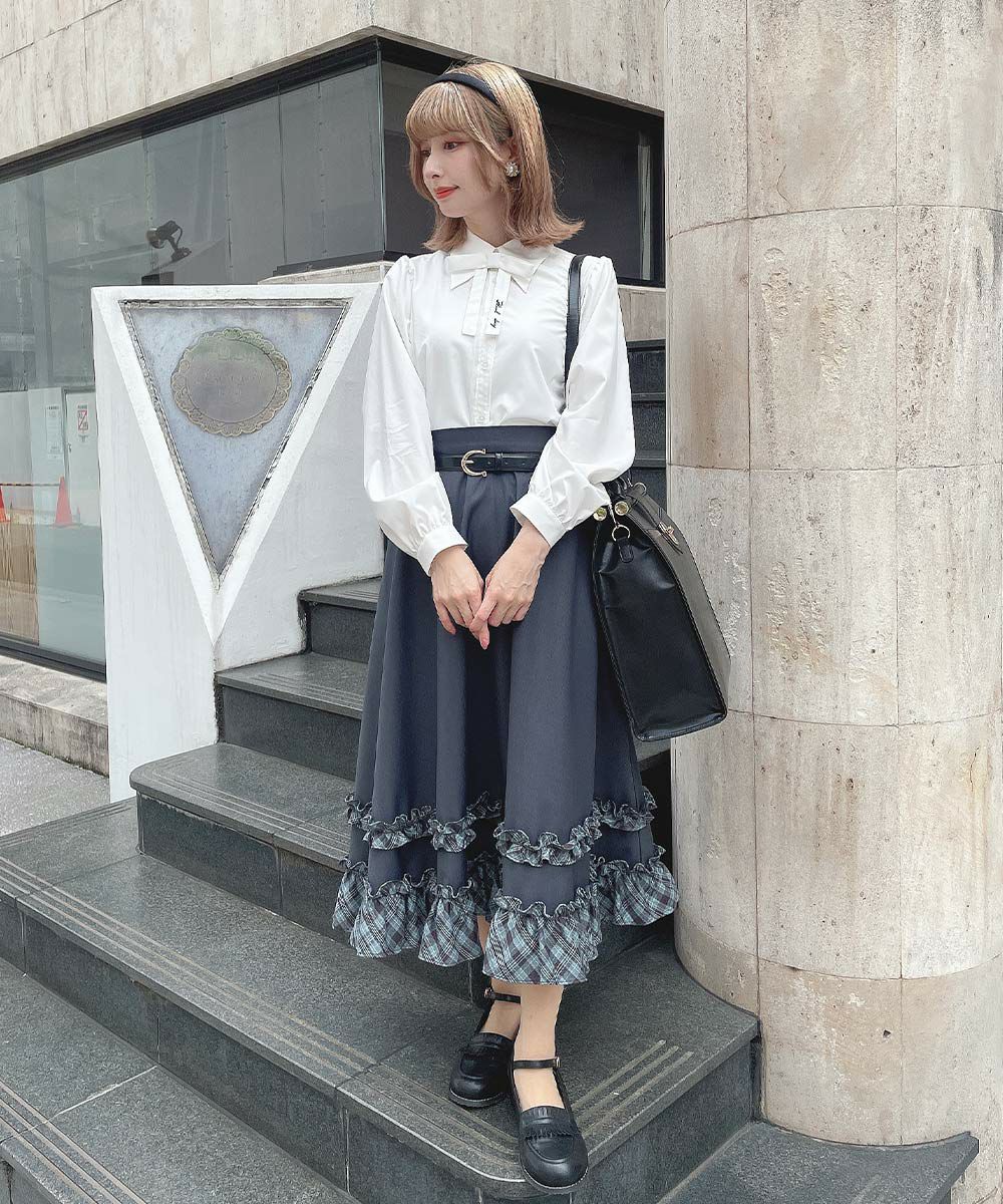 navy×blue / 152cm / ベルトアレンジ