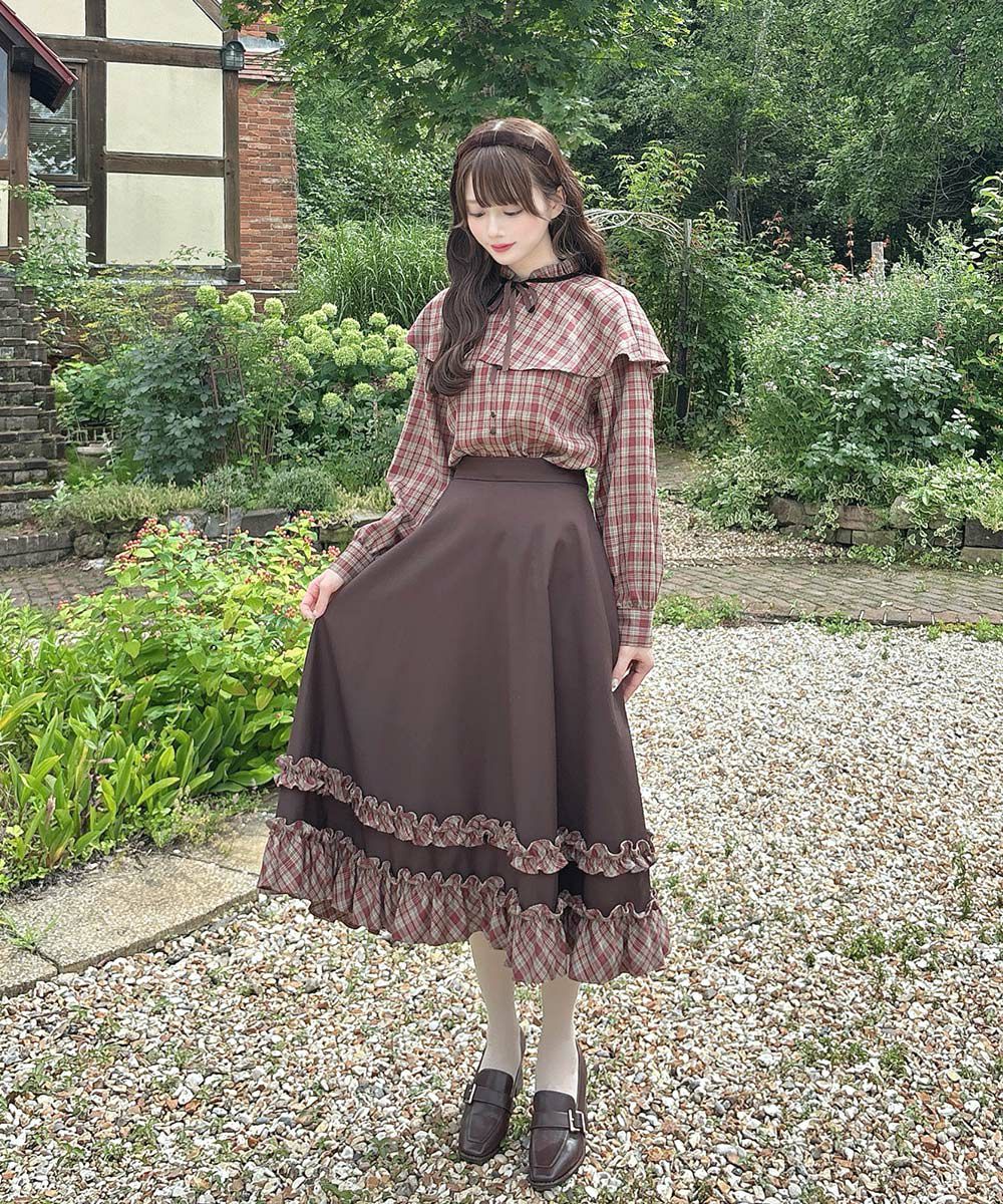 brown×red / 163cm