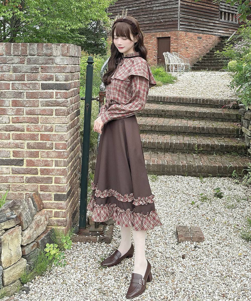 brown×red / 163cm