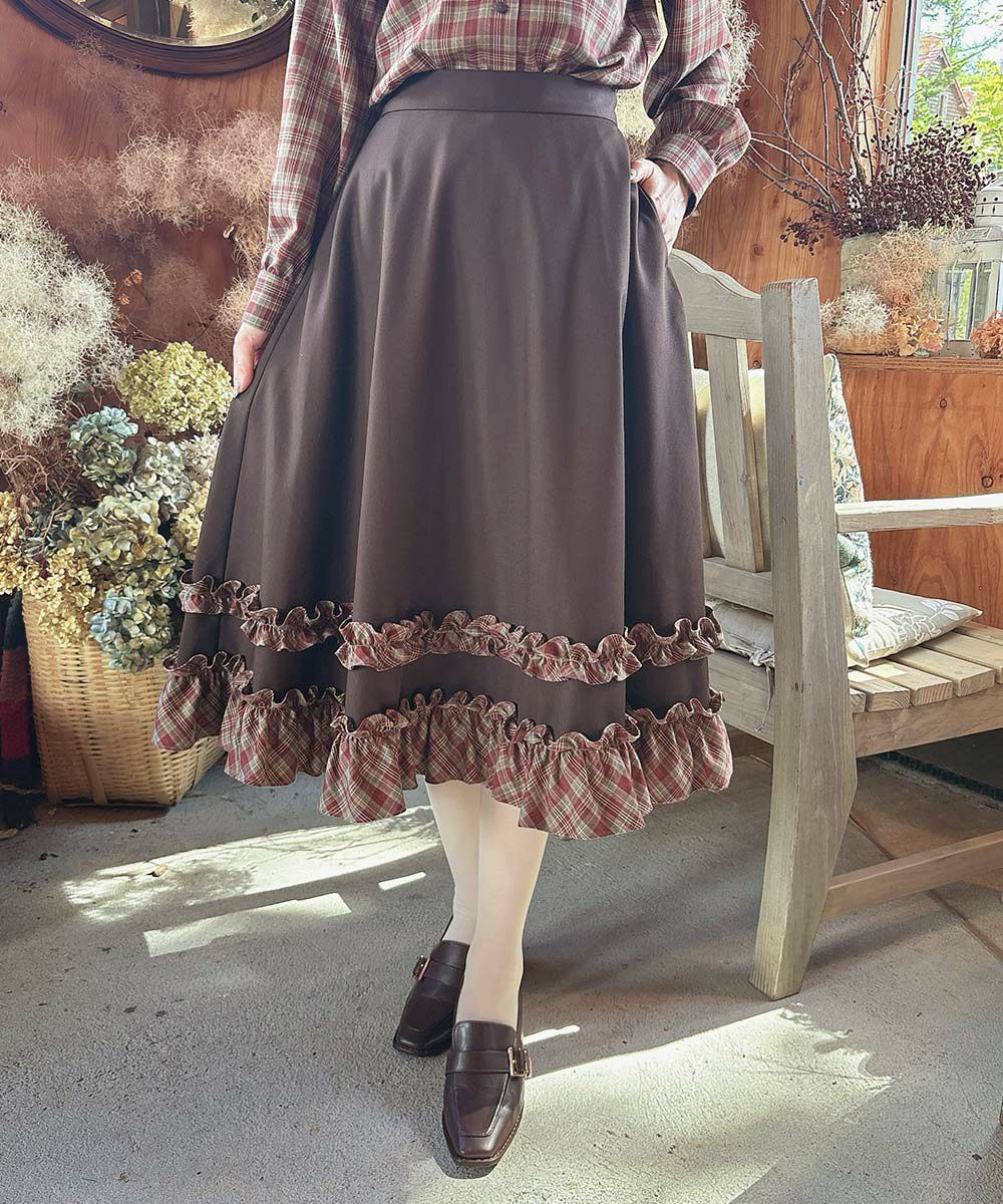 brown×red / 163cm