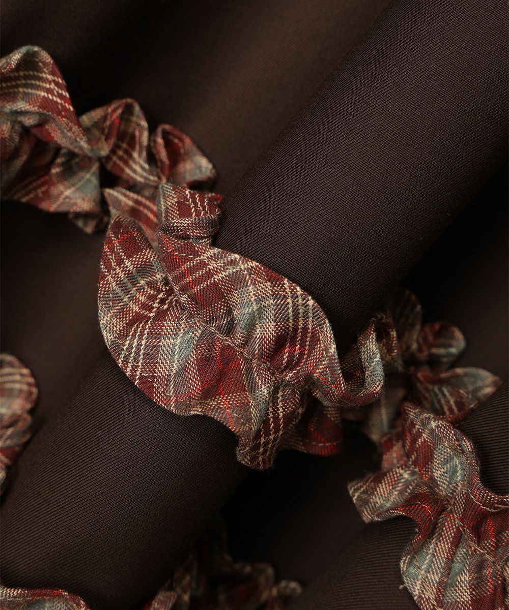 生地アップ (brown×red)