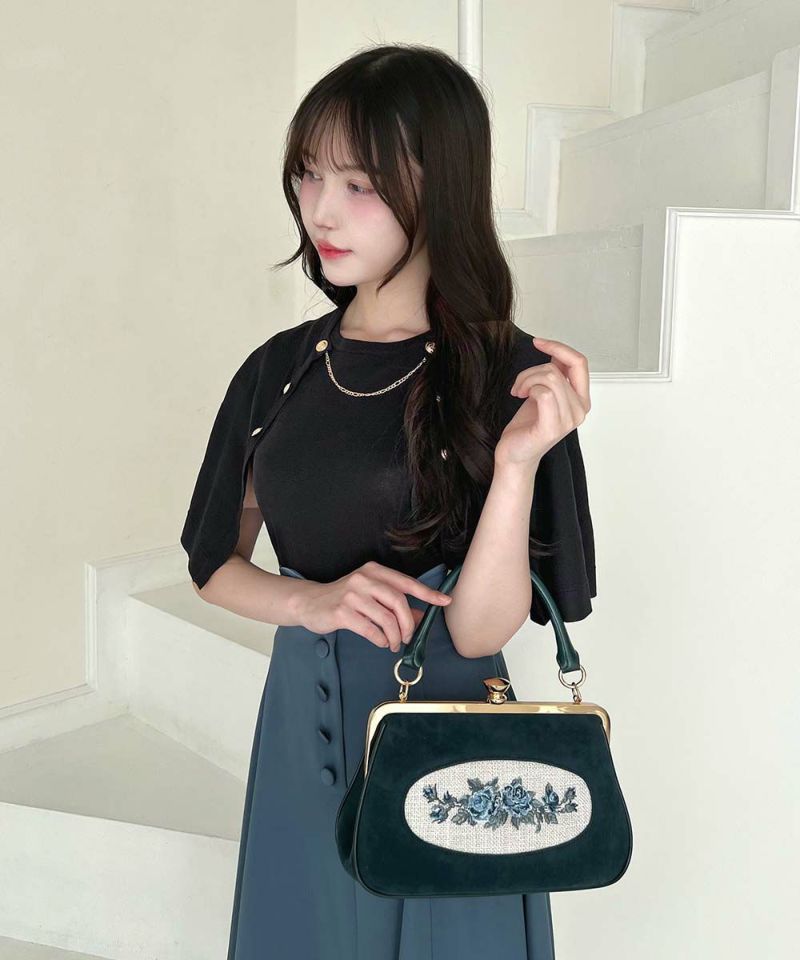 1375.ハンドメイド　18cmがま口バッグ　yukiemon アニバーサリー 1375.ハンドメイド 18cmがま口バッグ yukiemon アニバーサリー