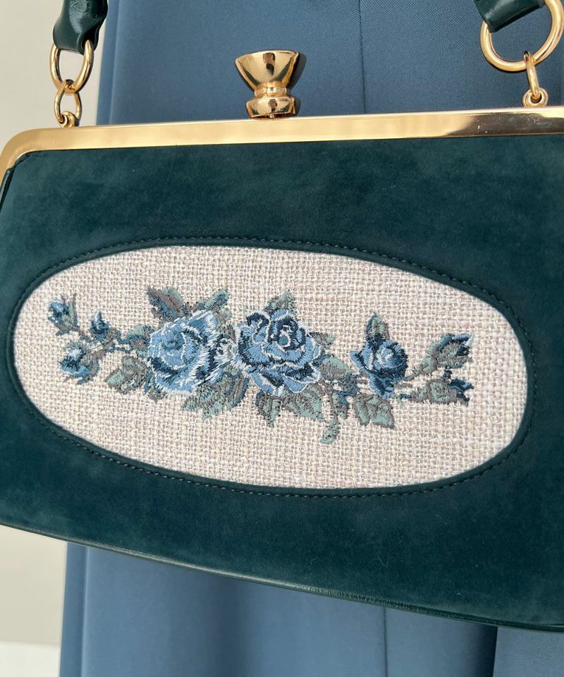 CRAZY ゴルフバッグ 　蝶と薔薇　刺繍 CRAZY ゴルフバッグ 蝶と薔薇 刺繍
