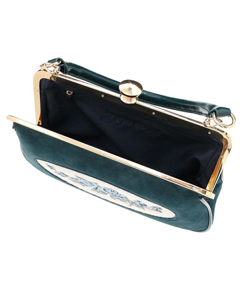 がま口を開いた状態 (blue green)