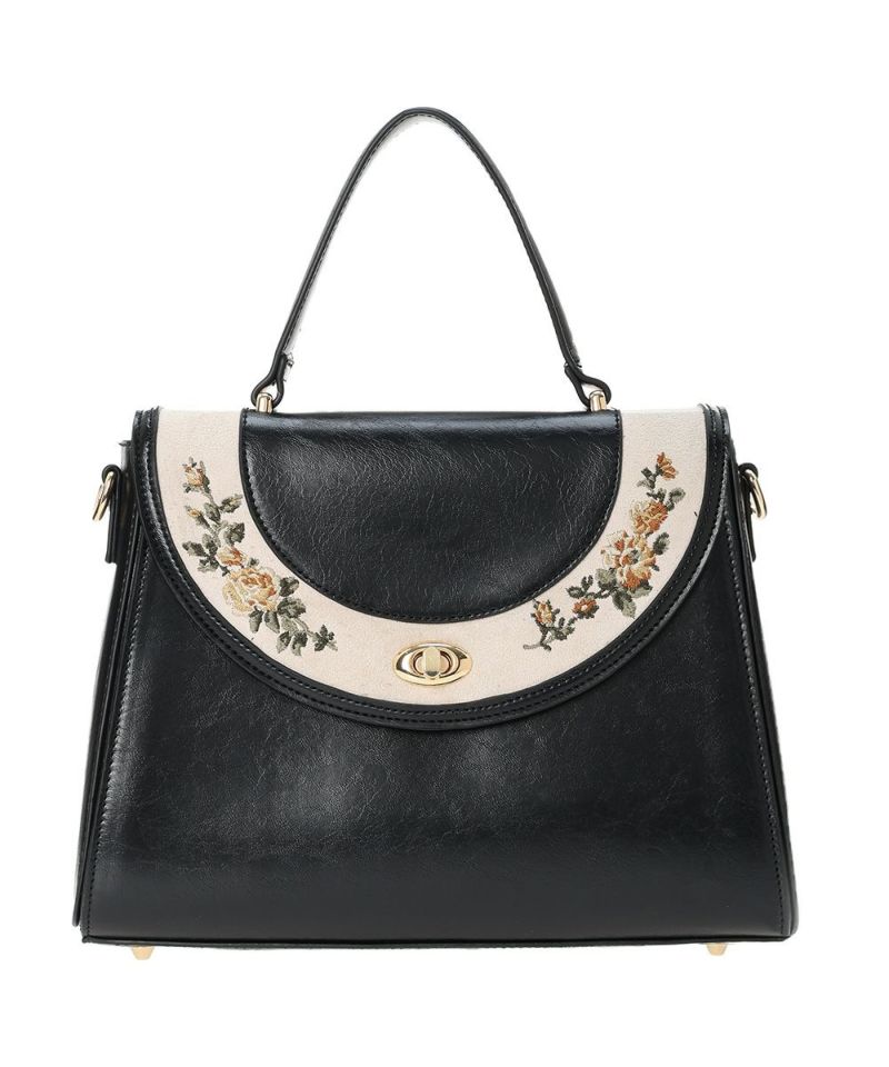 サークルフラップ刺繍台形バッグ/an another angelus [55BC05a003] | F