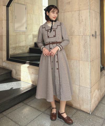 ■ [Pre-order] Color-coordinated mini houndstooth short jacket set/an another angelus [55BD01j001] [Scheduled to arrive in mid-September] [Fall 2025]