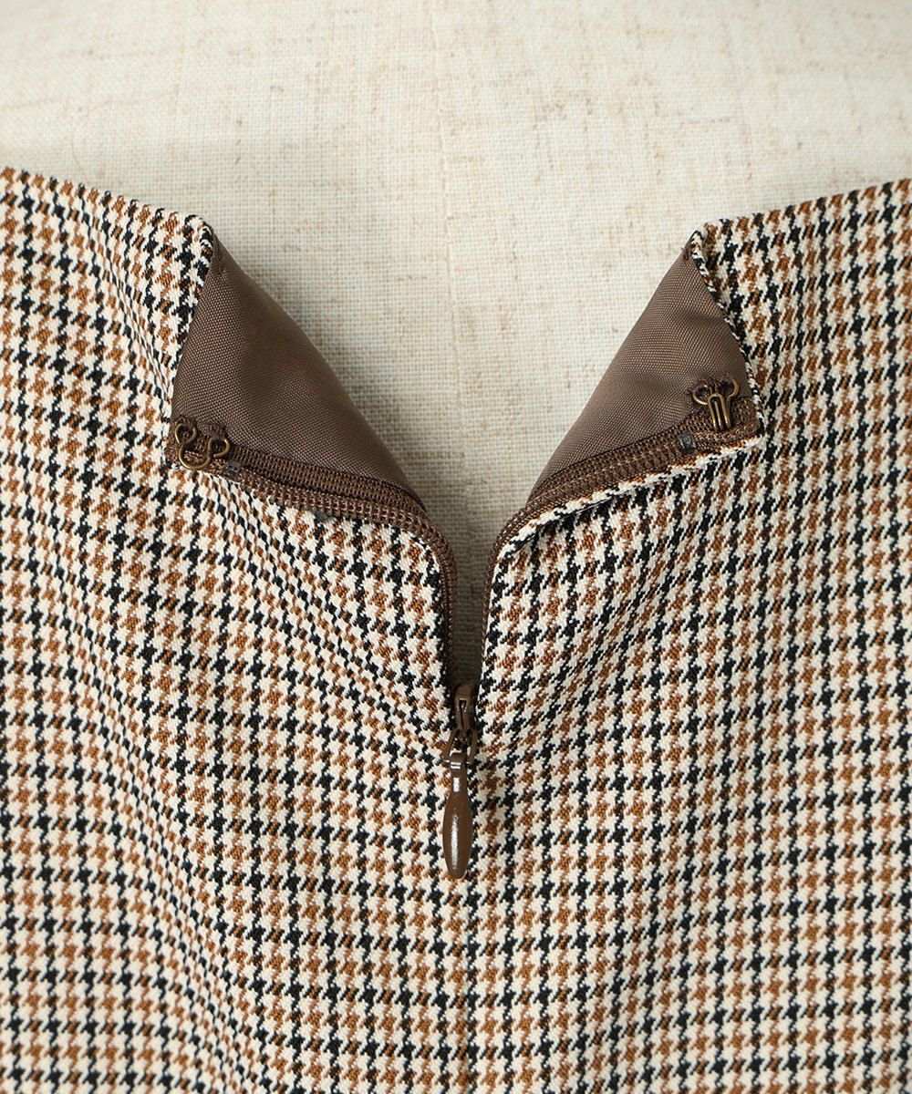 サイドファスナー (beige×brown)