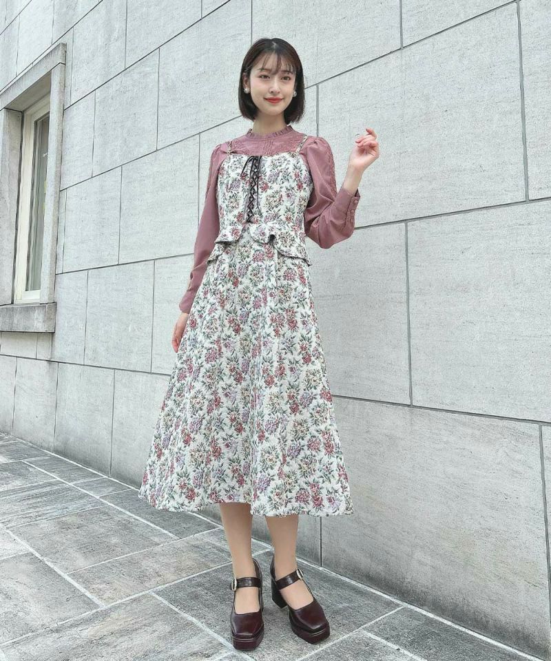 AND ROMEO フランセーズワンピース lace arrangement one piece【beige】 – BUNNY APARTMENT