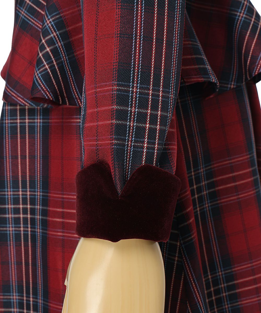 袖元 (bordeaux×navy)