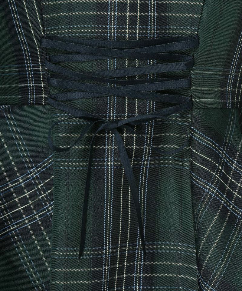 レースアップ (green×navy)