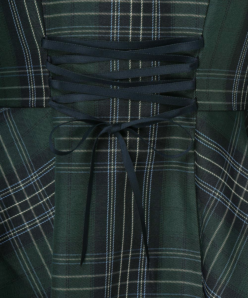 レースアップ (green×navy)