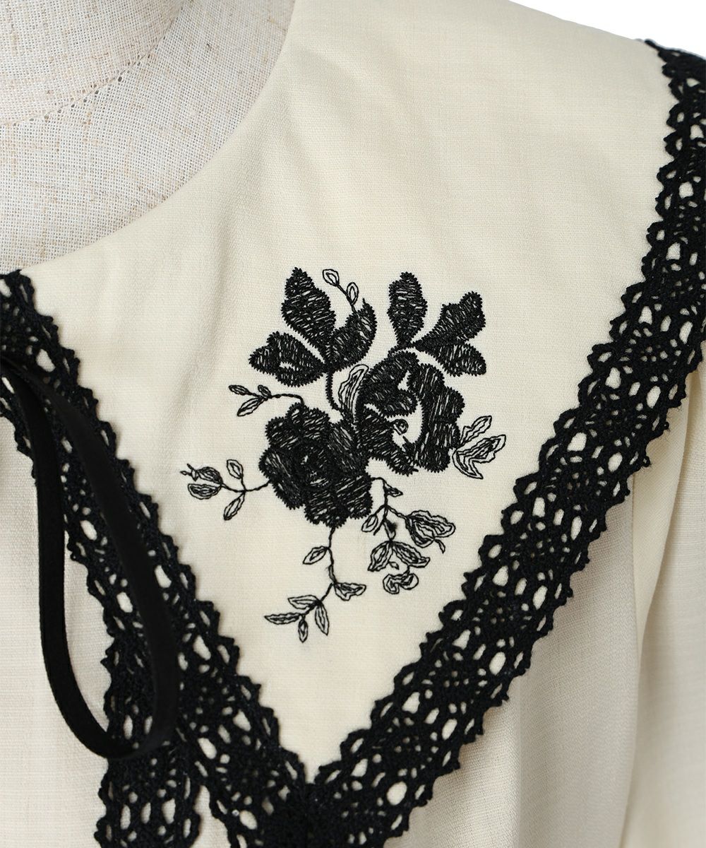 刺繍アップ(cream)