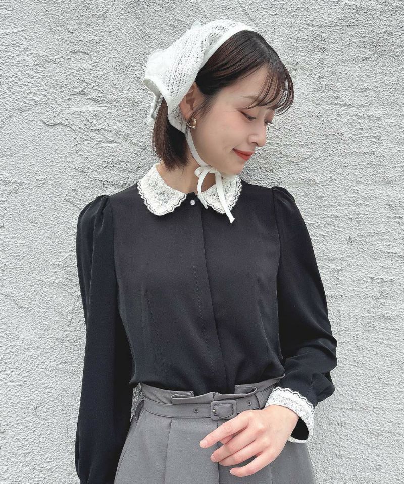 クレリックレース衿シャツ/an another angelus [55BF01j006] | F i.n.t