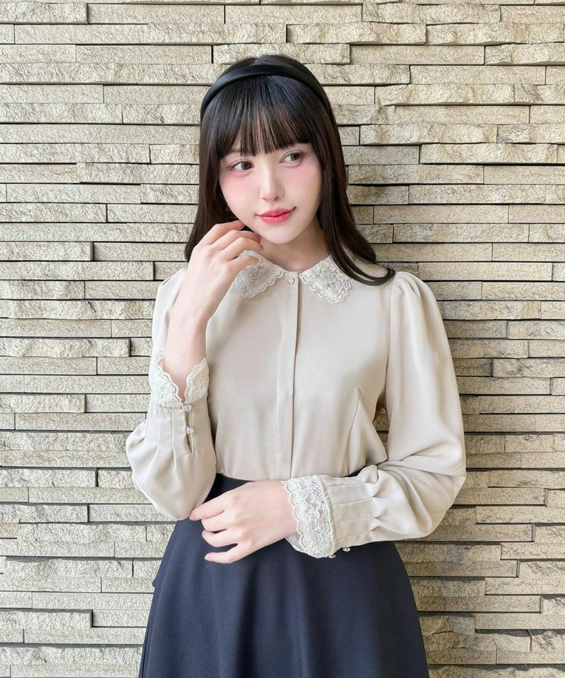 クレリックレース衿シャツ/an another angelus [55BF01j006] | F i.n.t