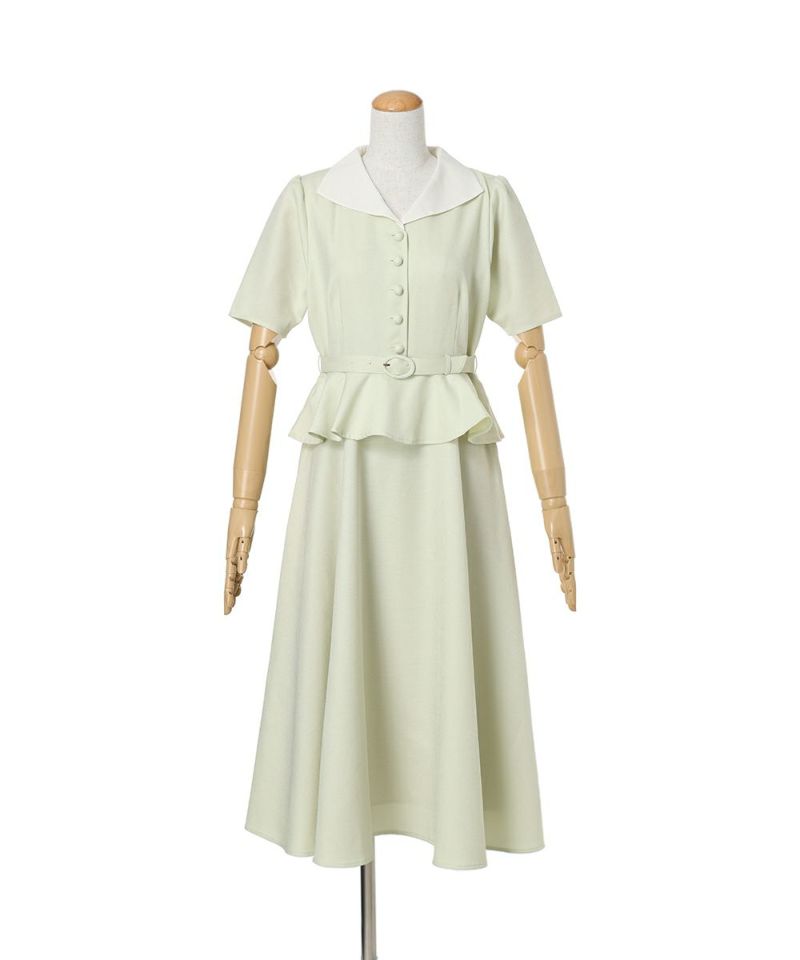 ペプラムワンピース♡ continuer de NICE CLAUP ワンピース 「_chipi2xセレクト」2way