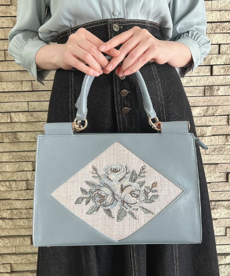 ローズ刺繍トートバッグ/ an another angelus ローズ刺繍トートバッグ（トートバッグ）｜an another angelus