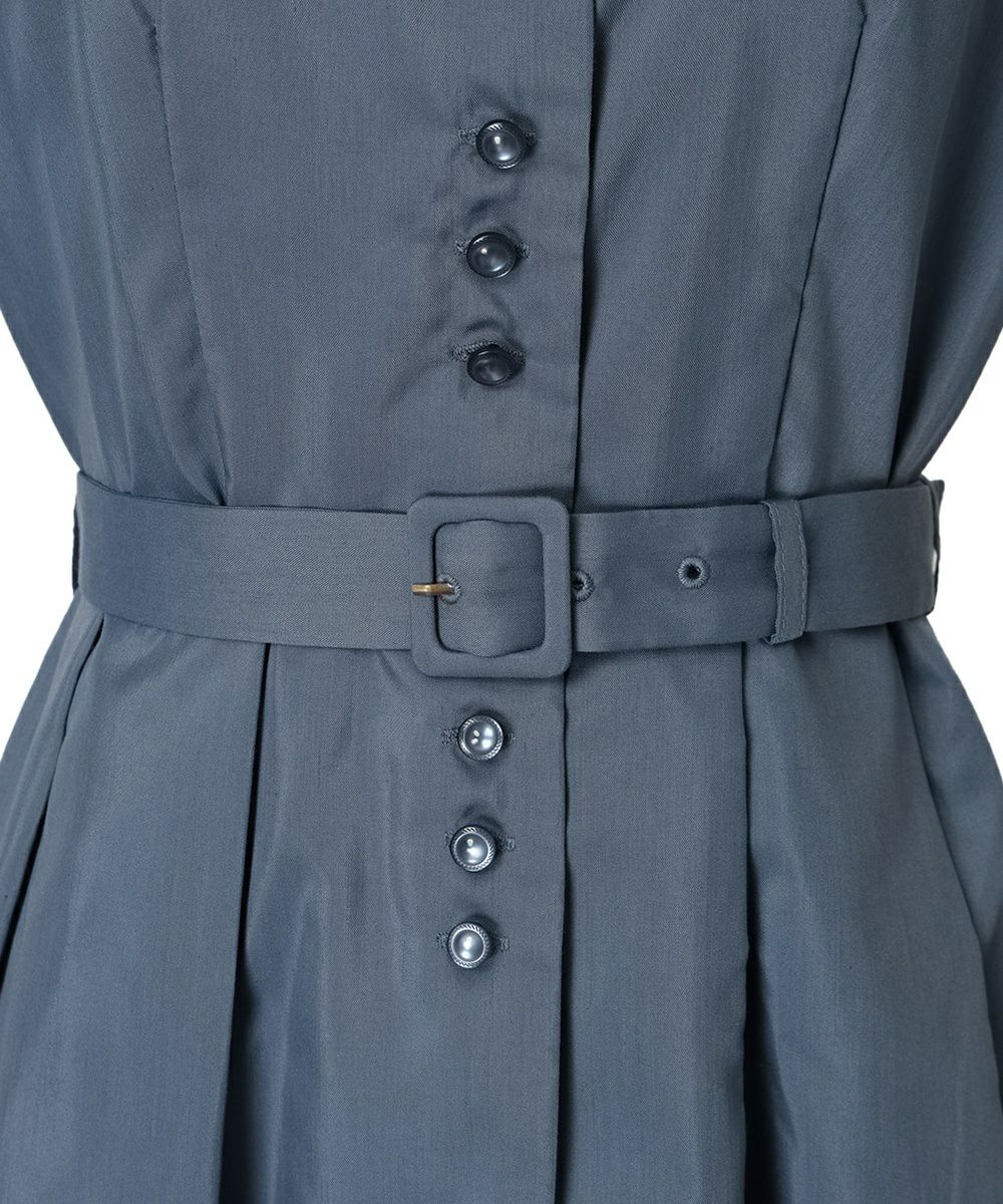 □レトロ釦使い開衿シャツワンピース/an another angelus [54BE02g006