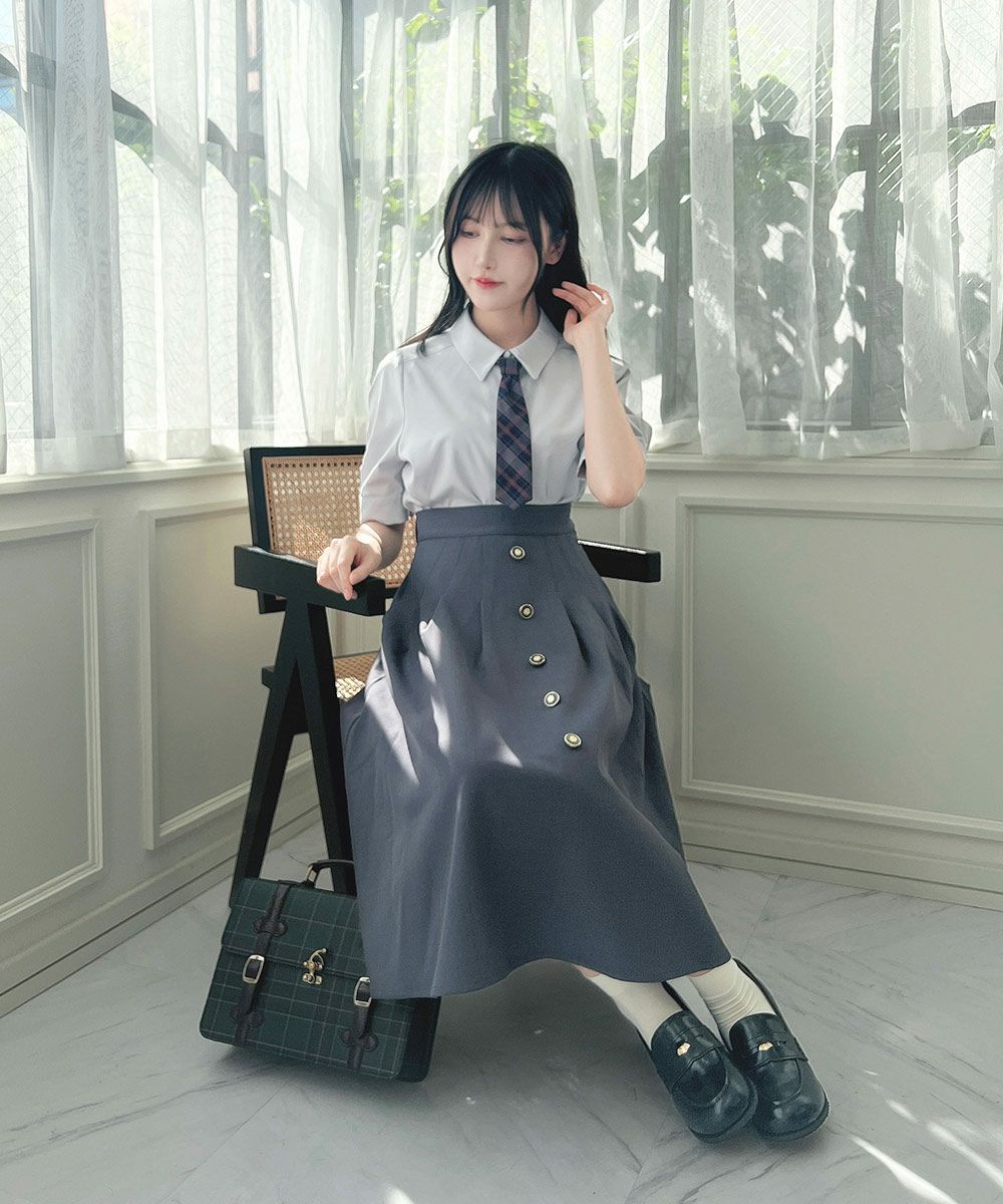gray×navy / 157cm