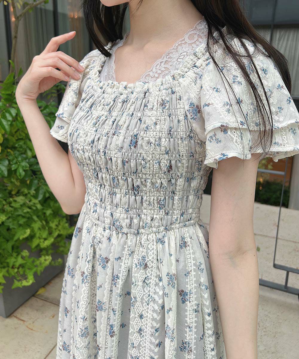 blue / 157cm / レースインナーとのレイヤード