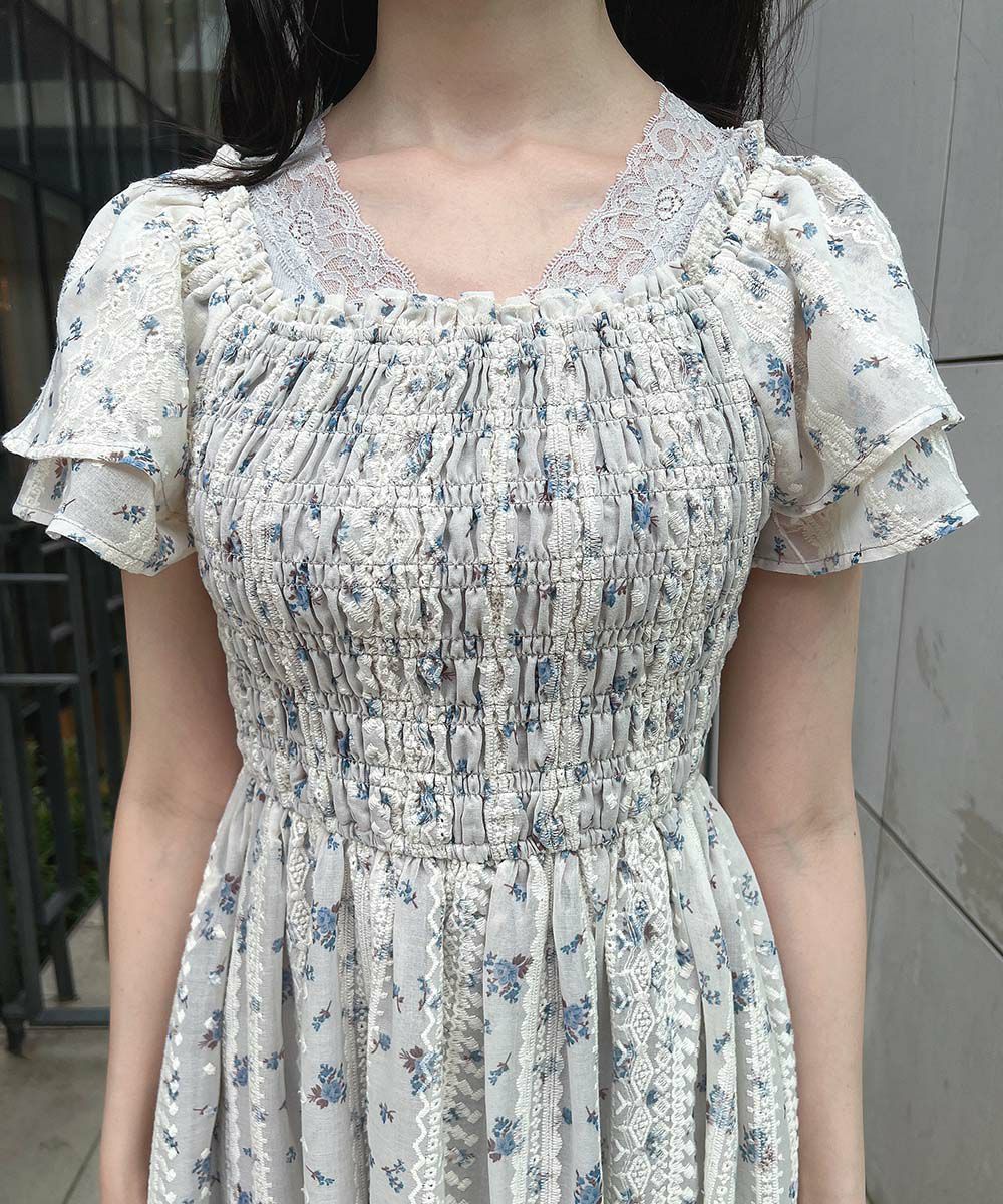 blue / 157cm / レースインナーとのレイヤード