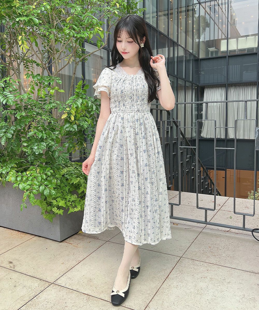 blue / 157cm / レースインナーとのレイヤード