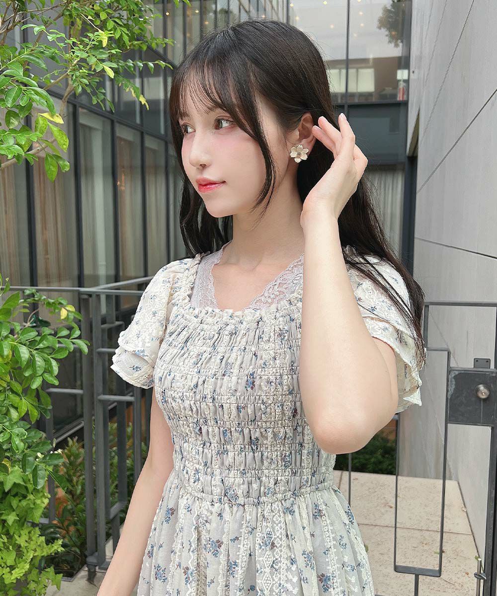 blue / 157cm / レースインナーとのレイヤード