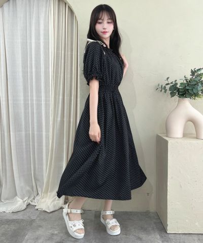 black×white / 157cm / Layered with lace inner