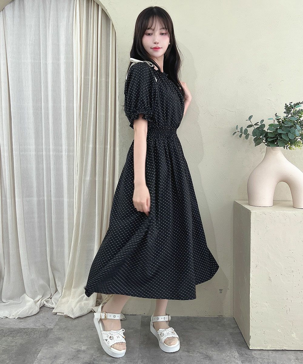 black×white / 157cm / レースインナーとのレイヤード