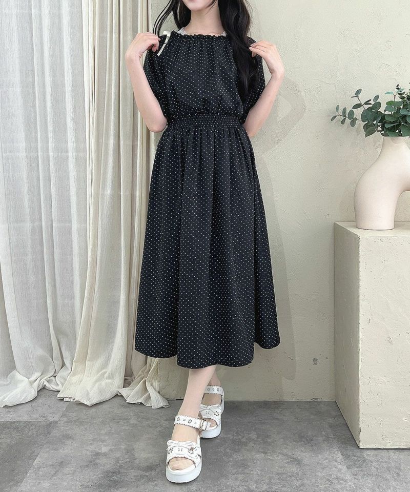 black×white / 157cm / Layered with lace inner