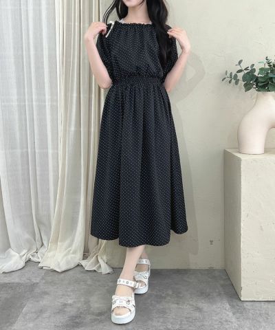 black×white / 157cm / Layered with lace inner