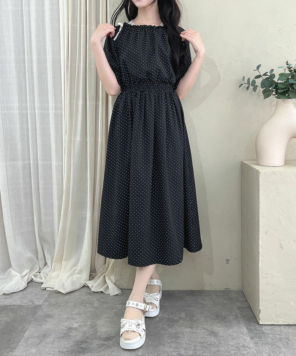 black×white / 157cm / レースインナーとのレイヤード