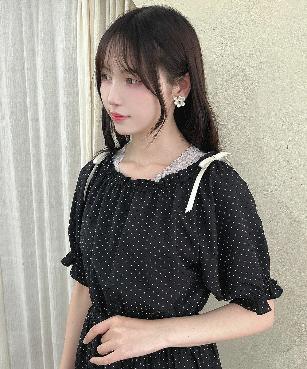 black×white / 157cm / レースインナーとのレイヤード