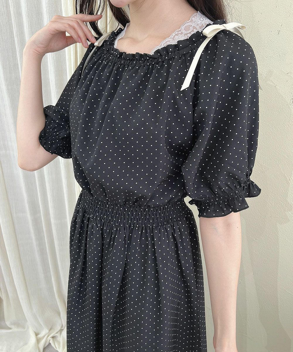 black×white / 157cm / レースインナーとのレイヤード