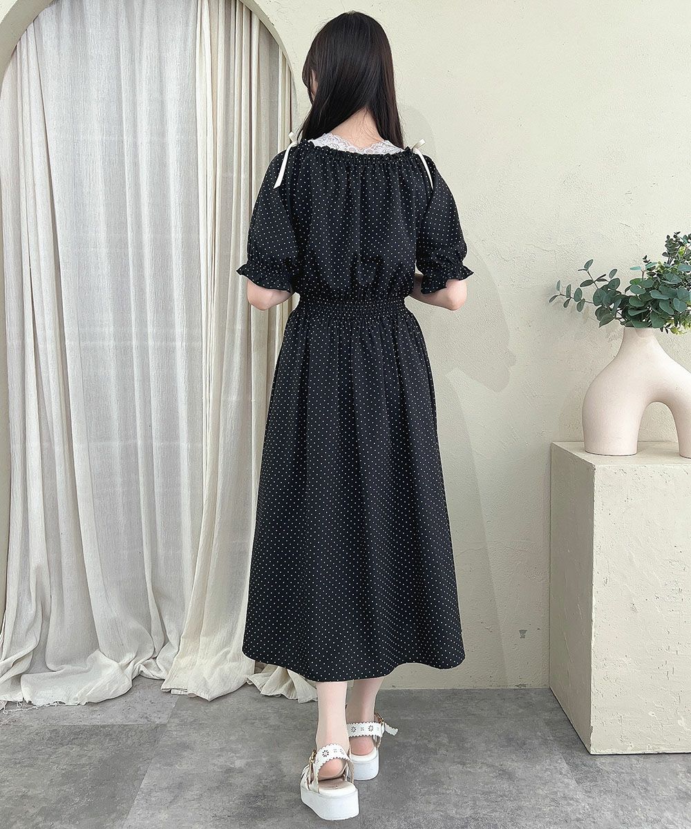 black×white / 157cm / レースインナーとのレイヤード