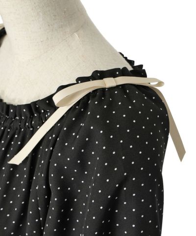 Shoulder ribbon (black×white)