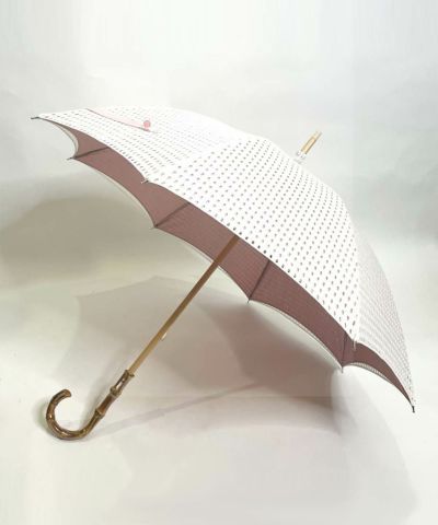 [お取り寄せ品] 日傘 二重張り drops オフ×ピンク/小野内商店 [OS0032]