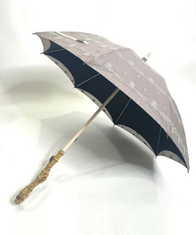 [お取り寄せ品] 日傘 二重張り dotplants モカ×ブラック/小野内商店 [OS0033]