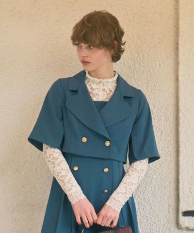 Heart Lapel Cape Sleeve Jacket/F i.n.t [55AD01h004]
