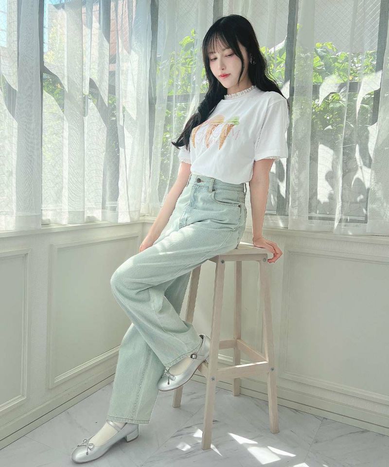 white / 157cm / レースインナーとのレイヤード