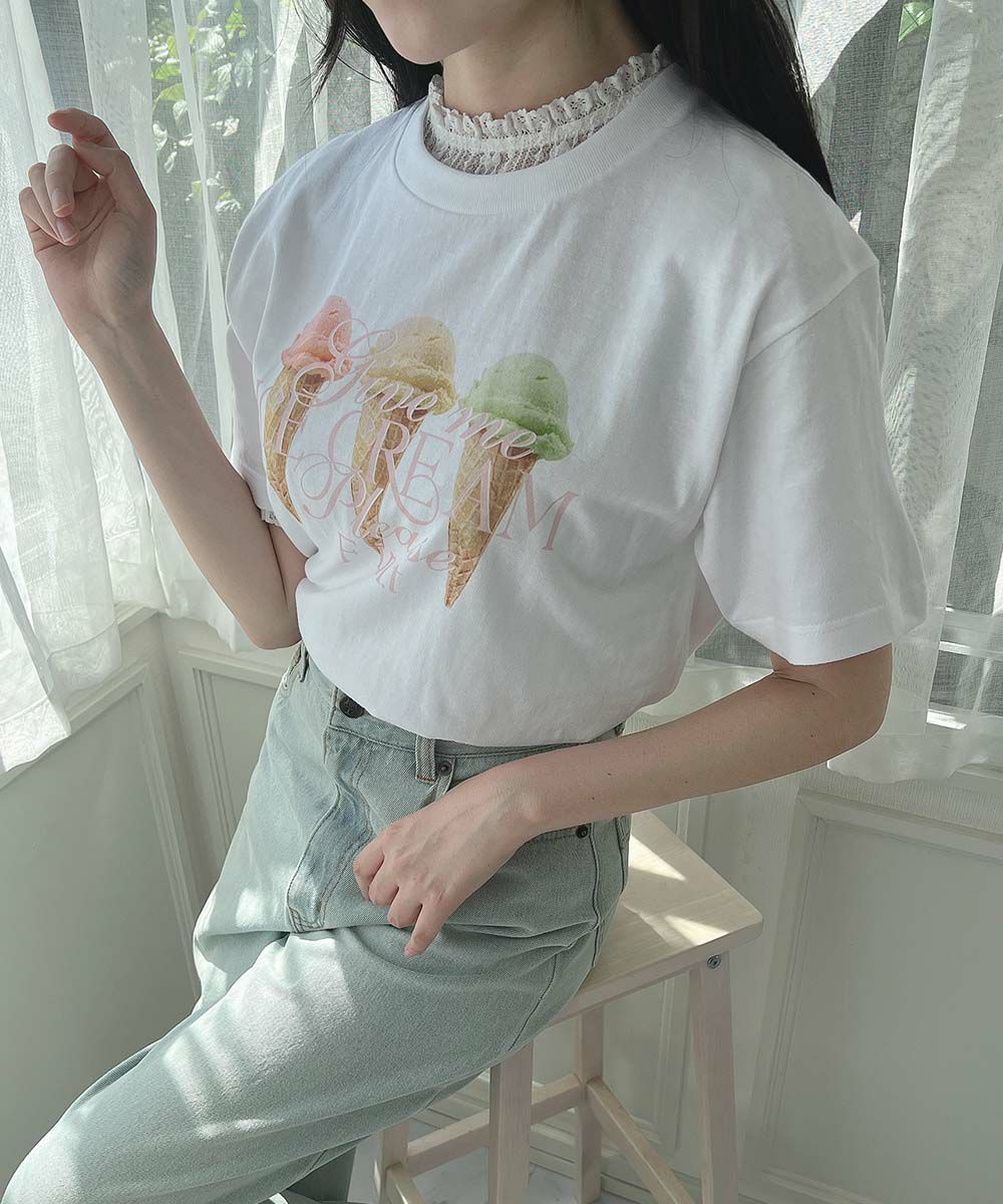 white / 157cm / レースインナーとのレイヤード