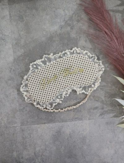 [Fan club exclusive item] Logo eye mask with tulle lace [0011280700]