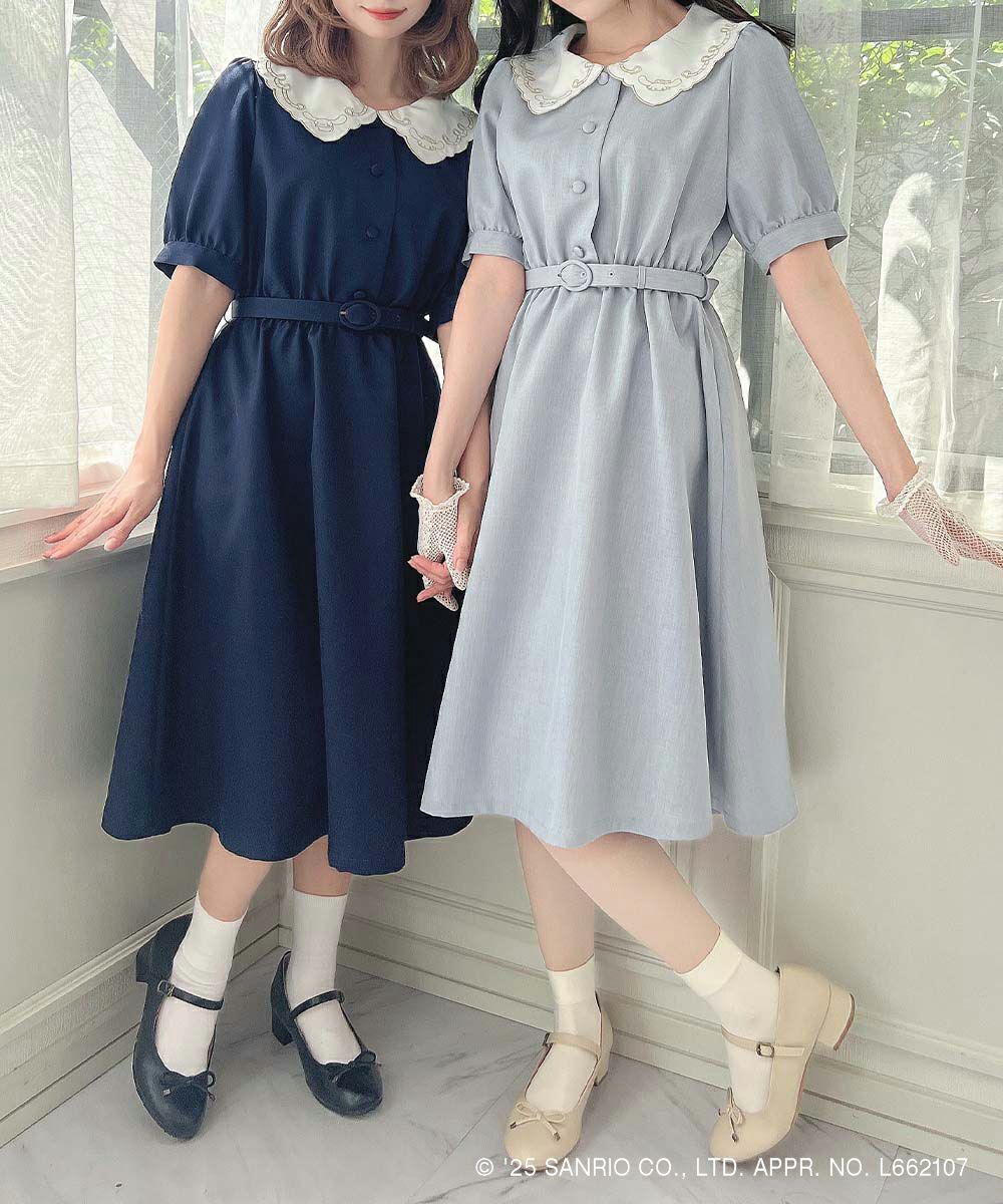 左：navy / 152cm, 右：blue gray / 157cm