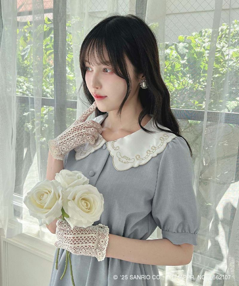 ビッグクレリックカラー5分袖ワンピース/シナモロール/F i.n.t