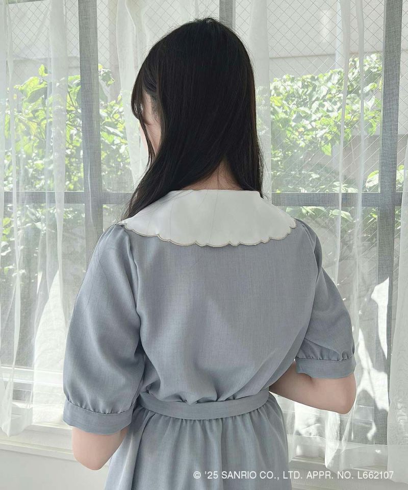 ビッグクレリックカラー5分袖ワンピース/シナモロール/F i.n.t
