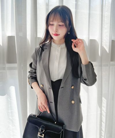 Gold Button Double-Breasted Jacket / an another angelus [55BD01j002]
